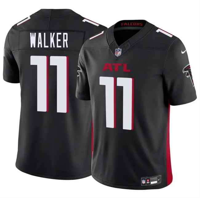 Men's Atlanta Falcons #11 Jalon Walker Black 2025 Draft F.U.S.E. Vapor Untouchable Limited Stitched Football Jersey